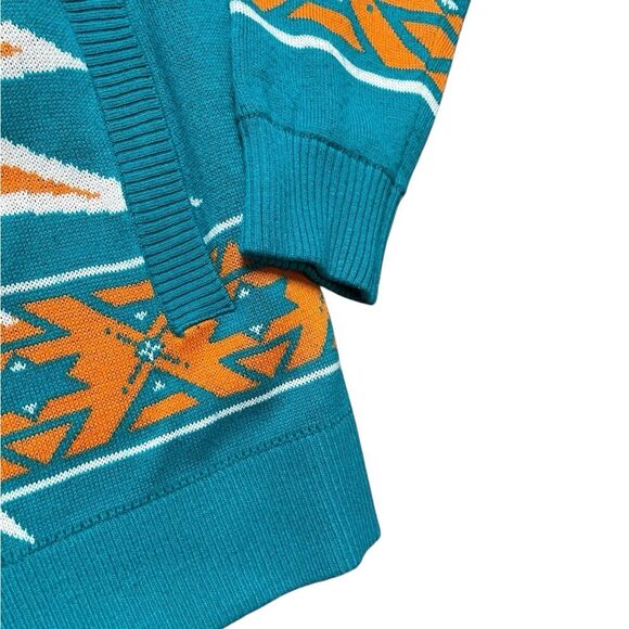 NFL MIAMI DOLPHINS Full Zip Logo Sweater Size Medium Unisex - Picture 7 of 8